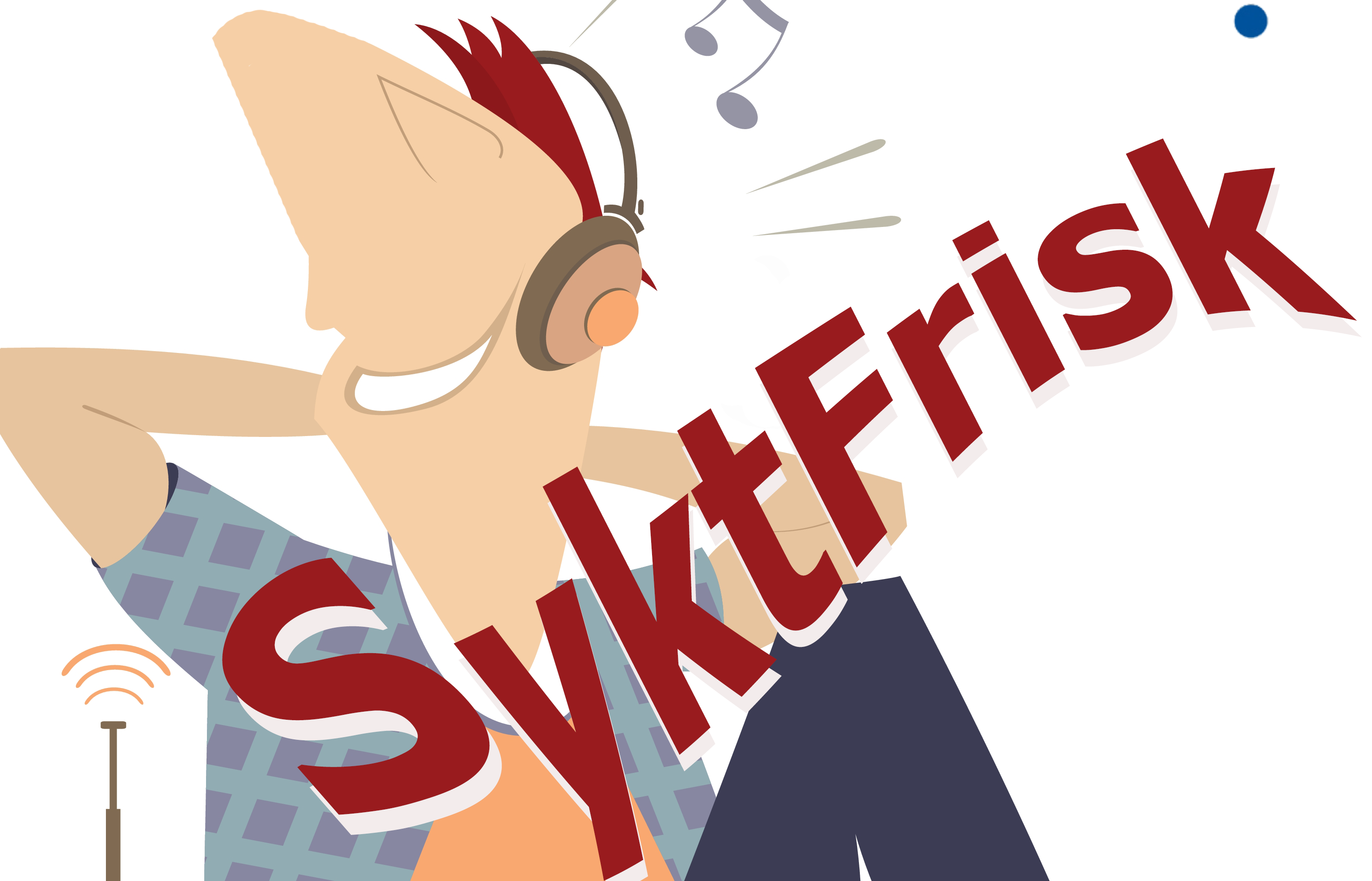 Logoen til SyktFrisk podkasten