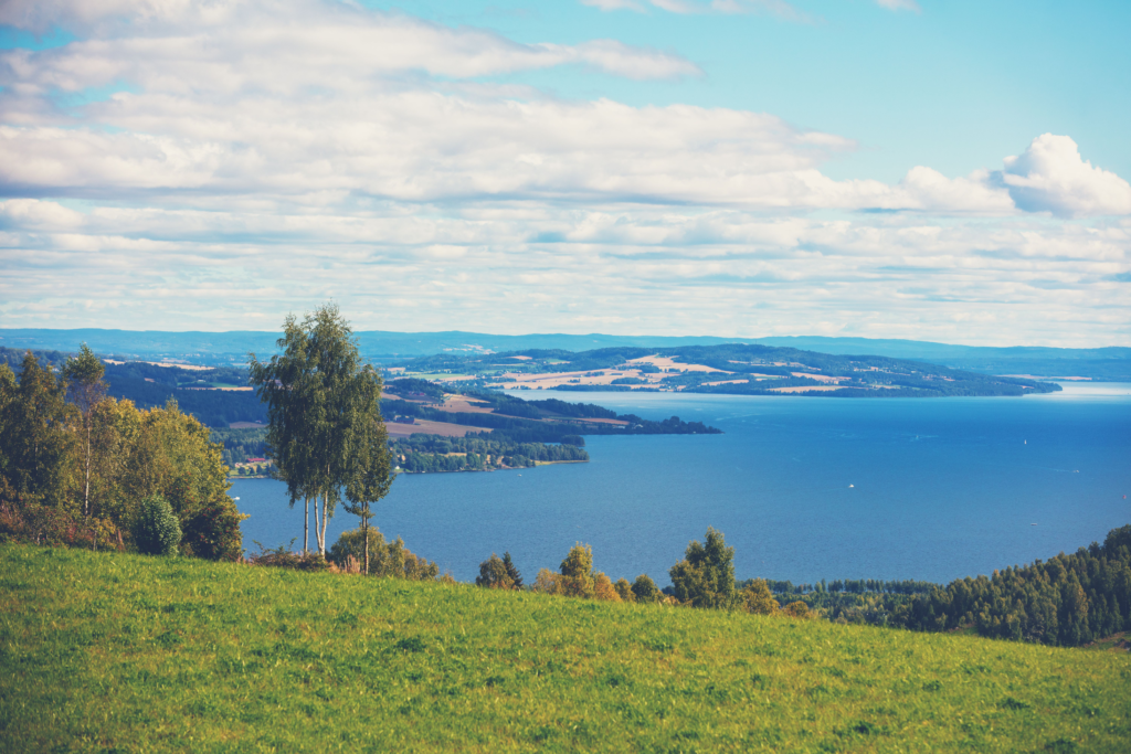 Her ser du hjertet av Innlandet, Mjøsa og dens fine områder.