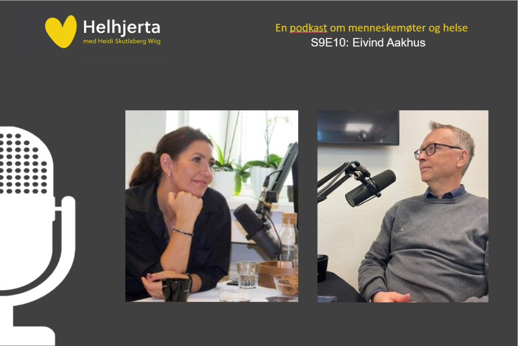 Plakat til Podkast. Heidi Skutlaberg Wiig og Eivind Aakhus. Sesong 9, episode 10.