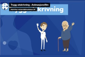 Mann med stokk vinker til ung mann i hvit uniform