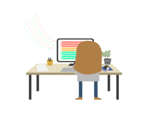 Følger med på målinger Illustrasjon: Comte Bureau AS