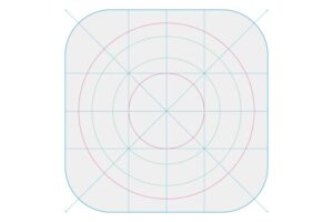 Geometrisk figur av forskjellige sirkler