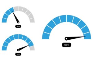 Illustrasjonen viser to små og ett stort barometer