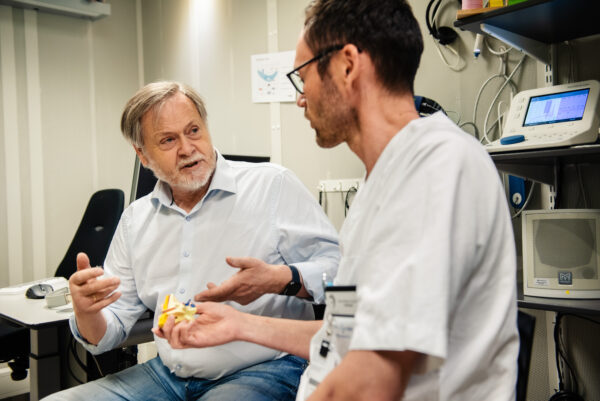 Pasient i dialog med audiograf