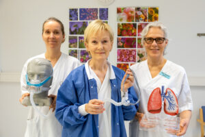 Foto: Diakonhjemmet sykehus/ Lungesykepleierne (f.v.) Therese Schjelderup, Ellen Kive og Anna Jonsson