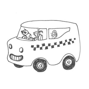 Tegning: Heidi Skjerven, Ambulanse