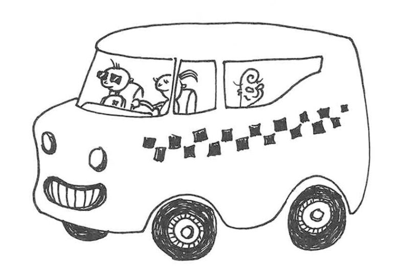 Tegning: Heidi Skjerven, Ambulanse