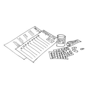 Tegning Heidi Skjerven/Sjekkliste