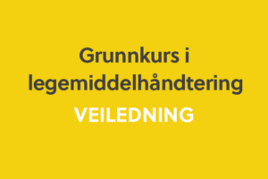 Grunnkurs i legemiddelhåndtering, veiledning