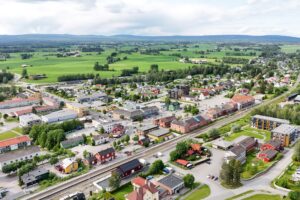 Flyfoto av Lunner kommune