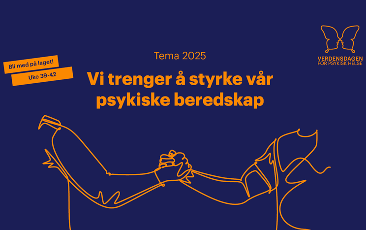 Kampanjebilde utviklet av Verdensdagen for psykisk helse 2025