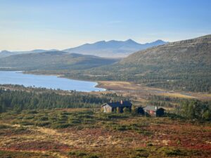 Utsikt fra Kvamsfjellet mot Rondane Nasjonalpark