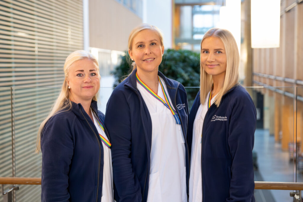 Ambulerende sykepleieteam Ahus, Camilla Sund, Hanne Christine Huse Brubakken, Sandra Røkeness