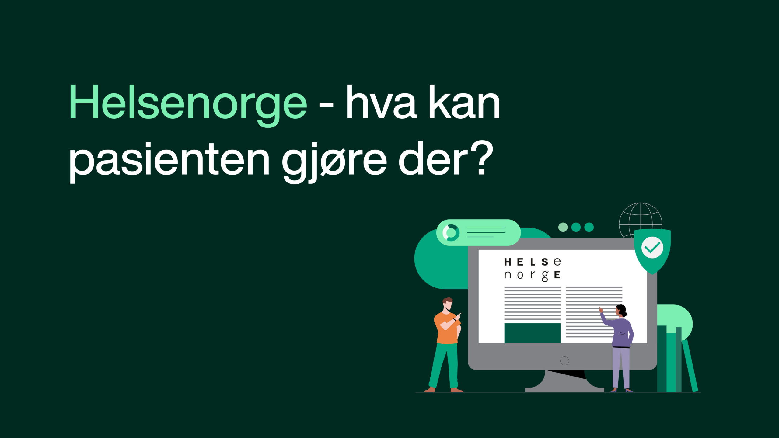 Helsenorge - Hva kan pasienten gjøre der?