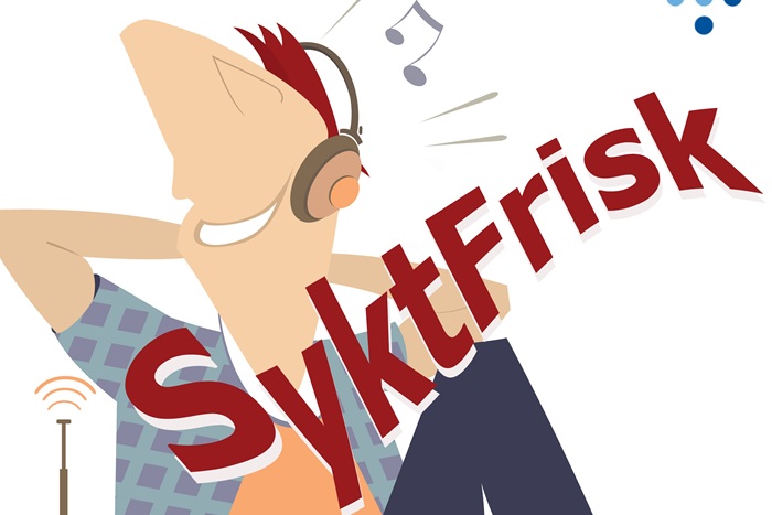 Logoen til SyktFrisk podkasten